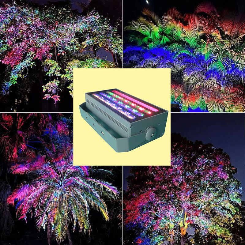 подсветка деревьев подсветка ландшафта rgb светодиодный Радужный ...