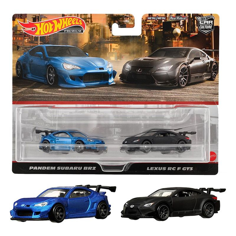 Машинка Hot Wheels коллекционная HBL96 PANDEM SUBARU BRZ & LEXUS RC F GT3 #1