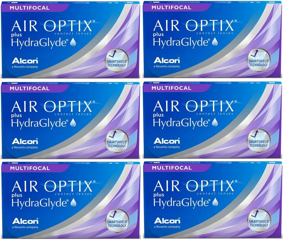 Air Optix Plus HydraGlyde Multifocal -6.00 / MED (средняя аддидация ...