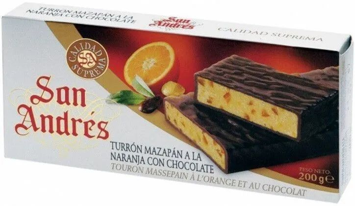 Туррон из марципана и апельсина в темном шоколаде, Сан Андрес 200 г  #1