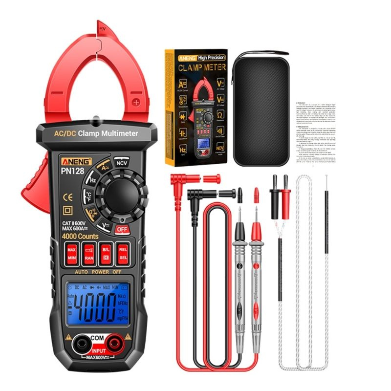 Цифровые клещи Мультиметр Тестер напряжения и тока Ом, целостность ...