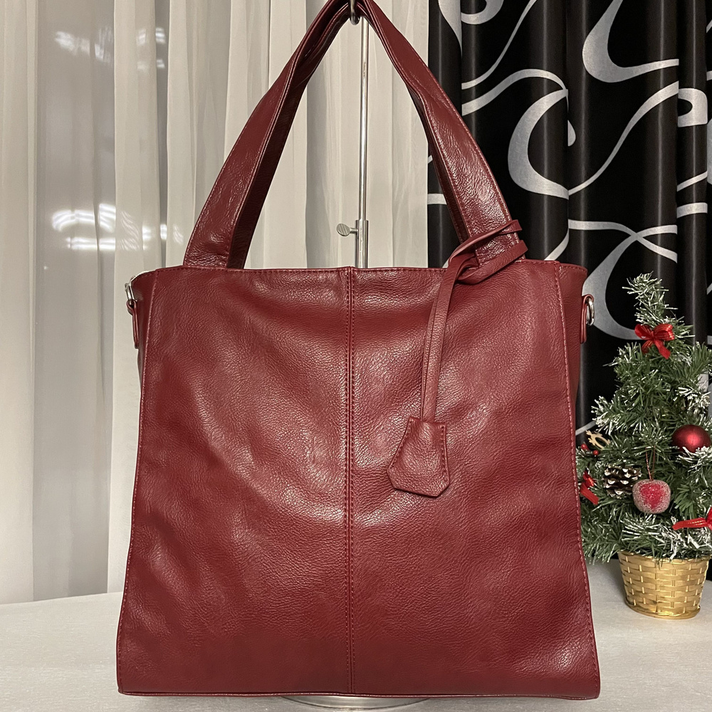 Сумка большая вместительная женская из натуральной мягкой эко кожи на ...