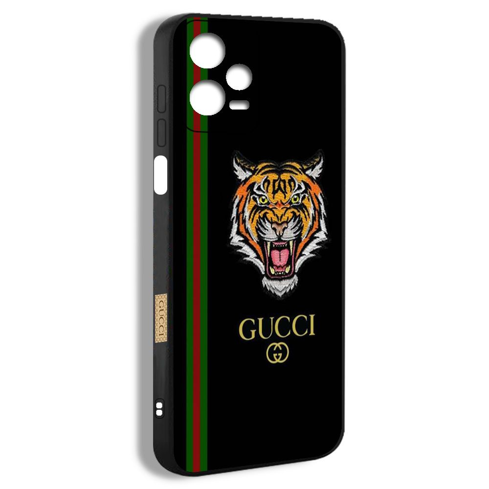 чехол для смартфона Подходит для Xiaomi Redmi Note 12 Pro 5G Гуччи и тигр  черный Gucci Эстетика MSA16 - купить с доставкой по выгодным ценам в  интернет-магазине OZON (1289561688)