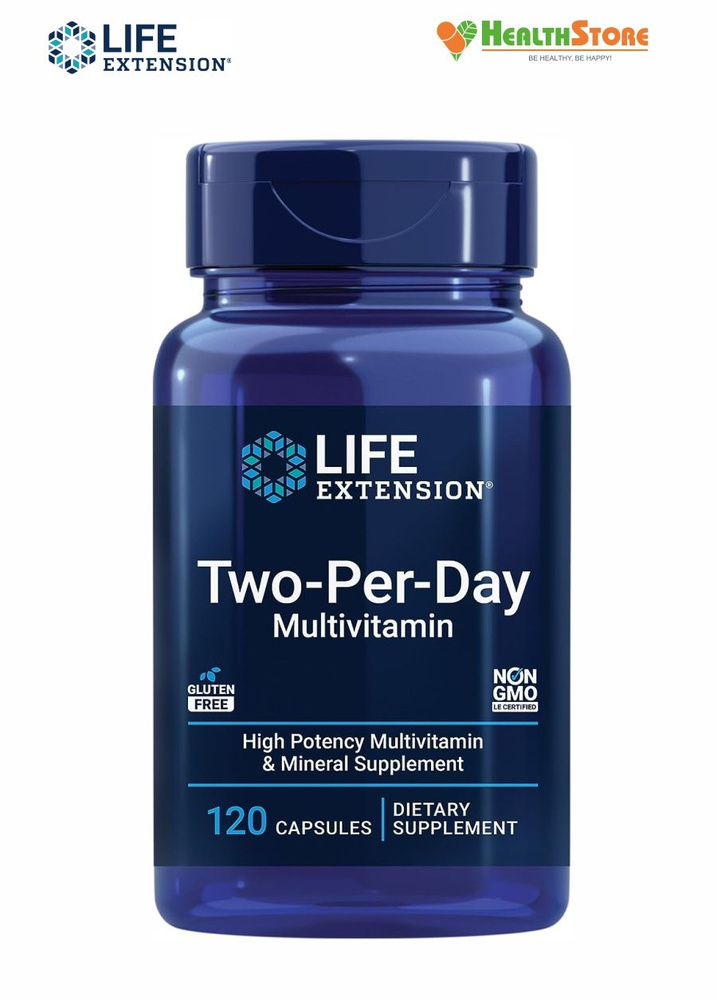 Life Extension Two-Per-Day 120 капсул мультивитамины для приема два ...