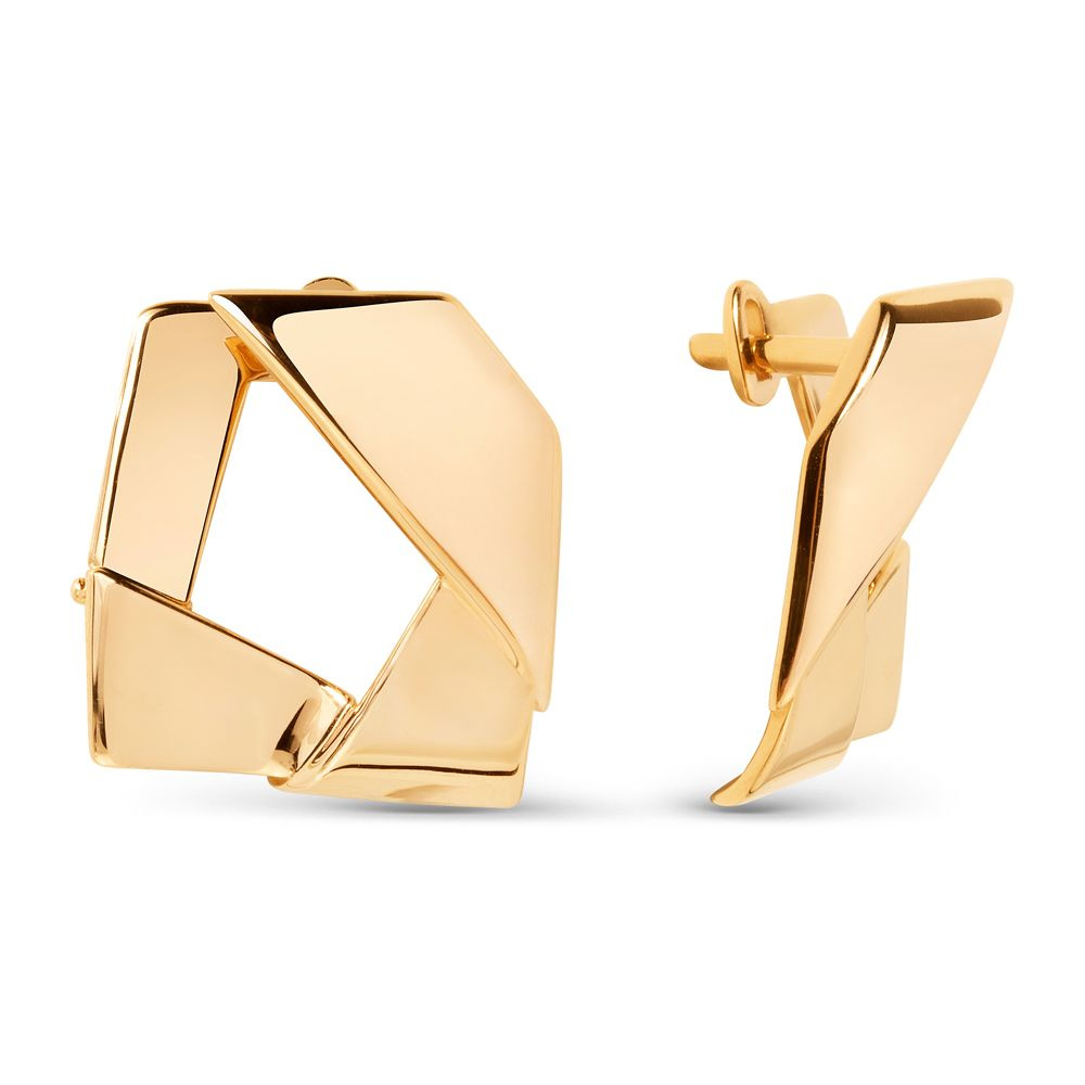 Золотые серьги с английским замком 585 пробы - купить с доставкой по ...