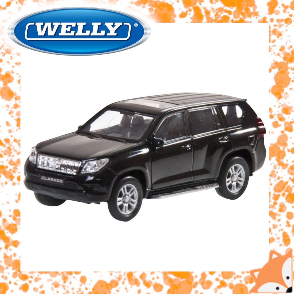 Welly 43630 Велли Модель машины Toyota Land Cruiser Prado 1:38, черная -  купить с доставкой по выгодным ценам в интернет-магазине OZON (861637417)