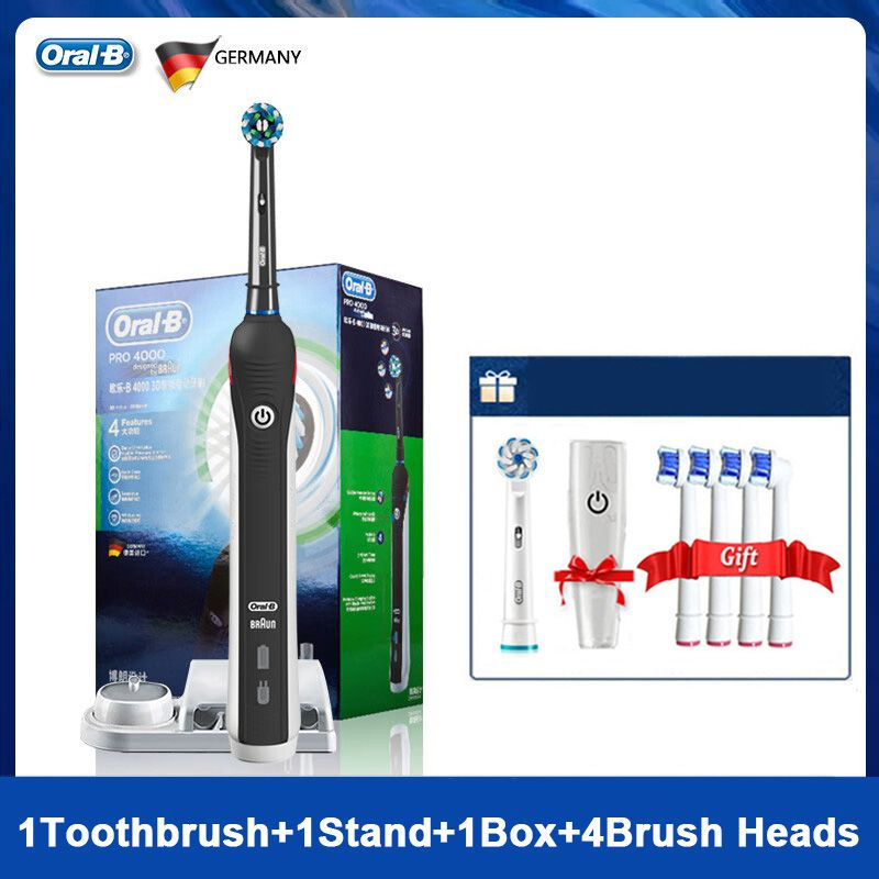 Oral-B Электрическая зубная щетка Pro4000, бордовый #1