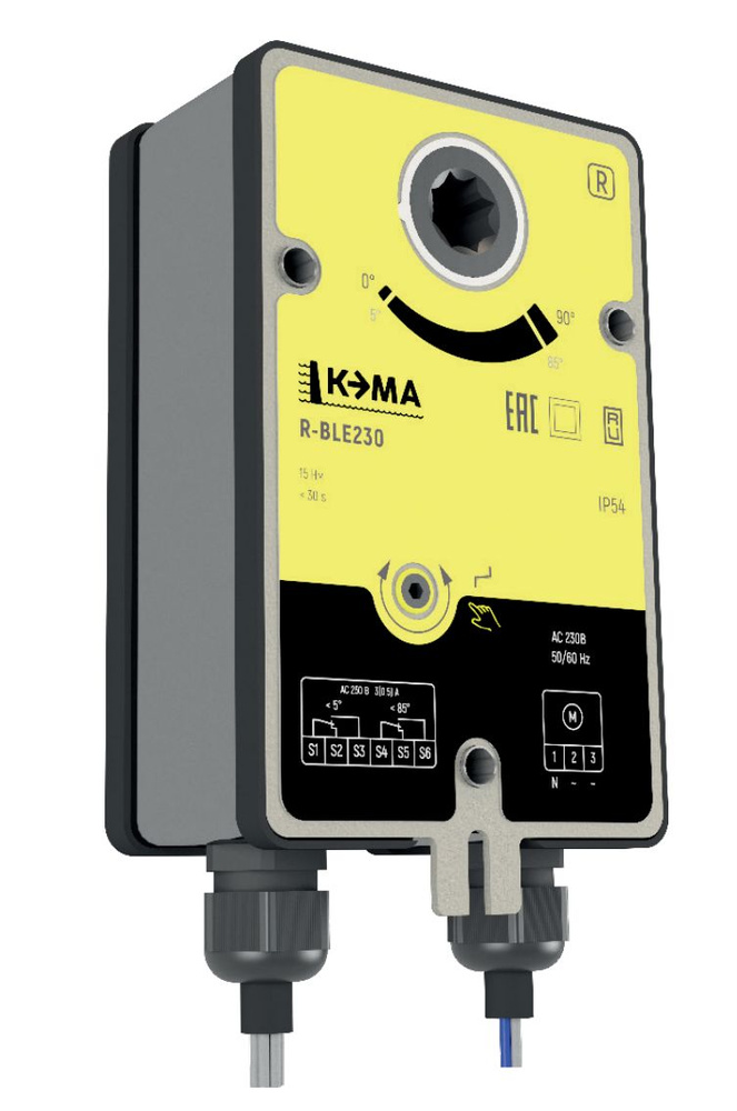 Электропривод КЭМА R-BLE230 для управления заслонками в клапанах вентиляции, дымоудаления и противопожарных #1