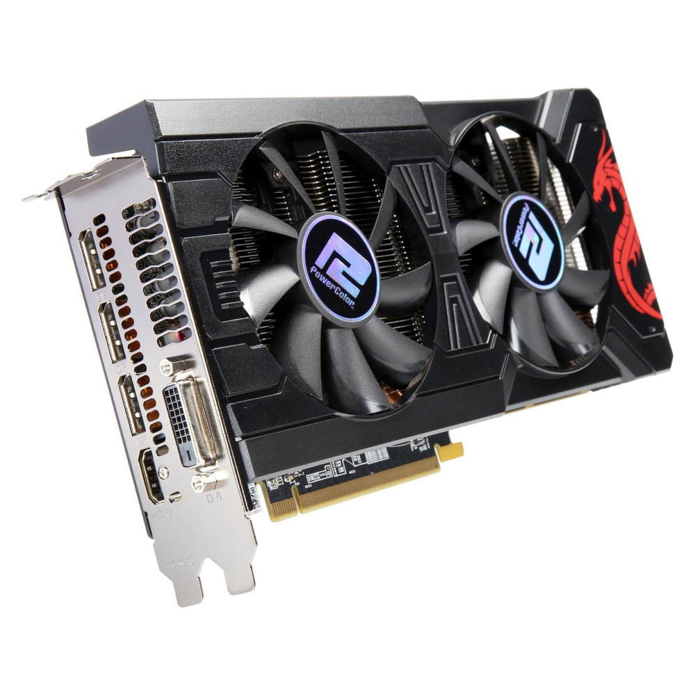 PowerColor Видеокарта Radeon RX 570 PowerColor AMD Radeon RX 570 8Gb Red  Dragon 8 ГБ (1)