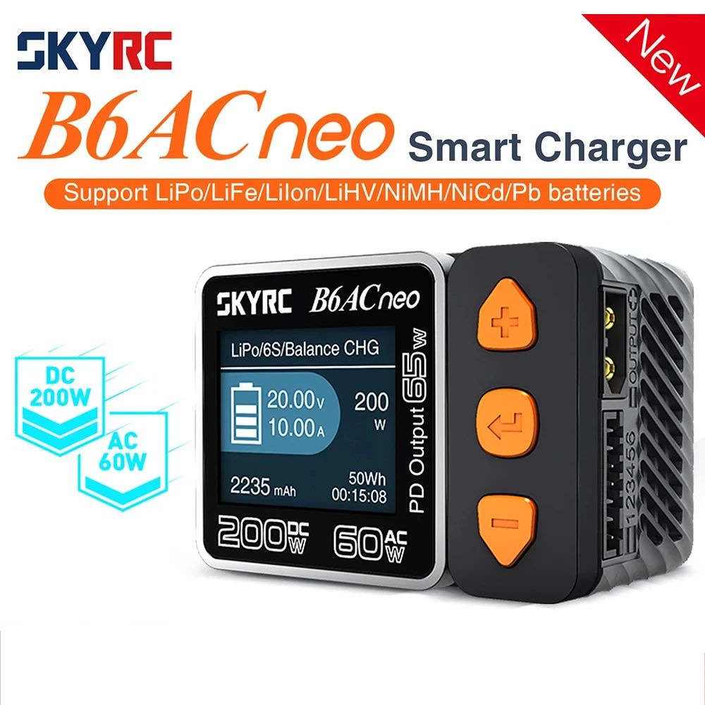 Смарт - зарядное устройство SkyRC B6ACneo DC 200W AC 60W EU ...