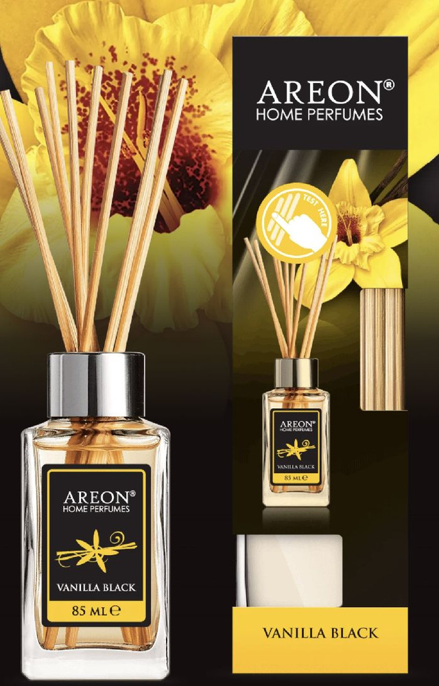 Ароматизатор для дома AREON Home Perfume Sticks 85 ml Vanilla Black (диффузор с деревянными палочками) #1