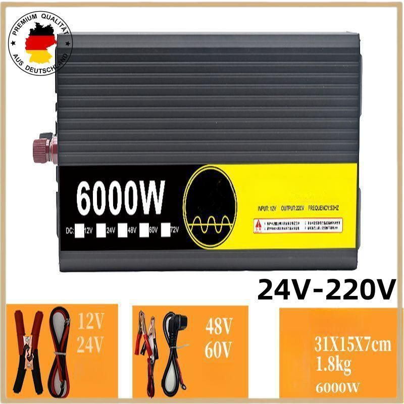 Чистая синусоида Инвертор автомобильный 24В- 220В, 6000 Вт ...