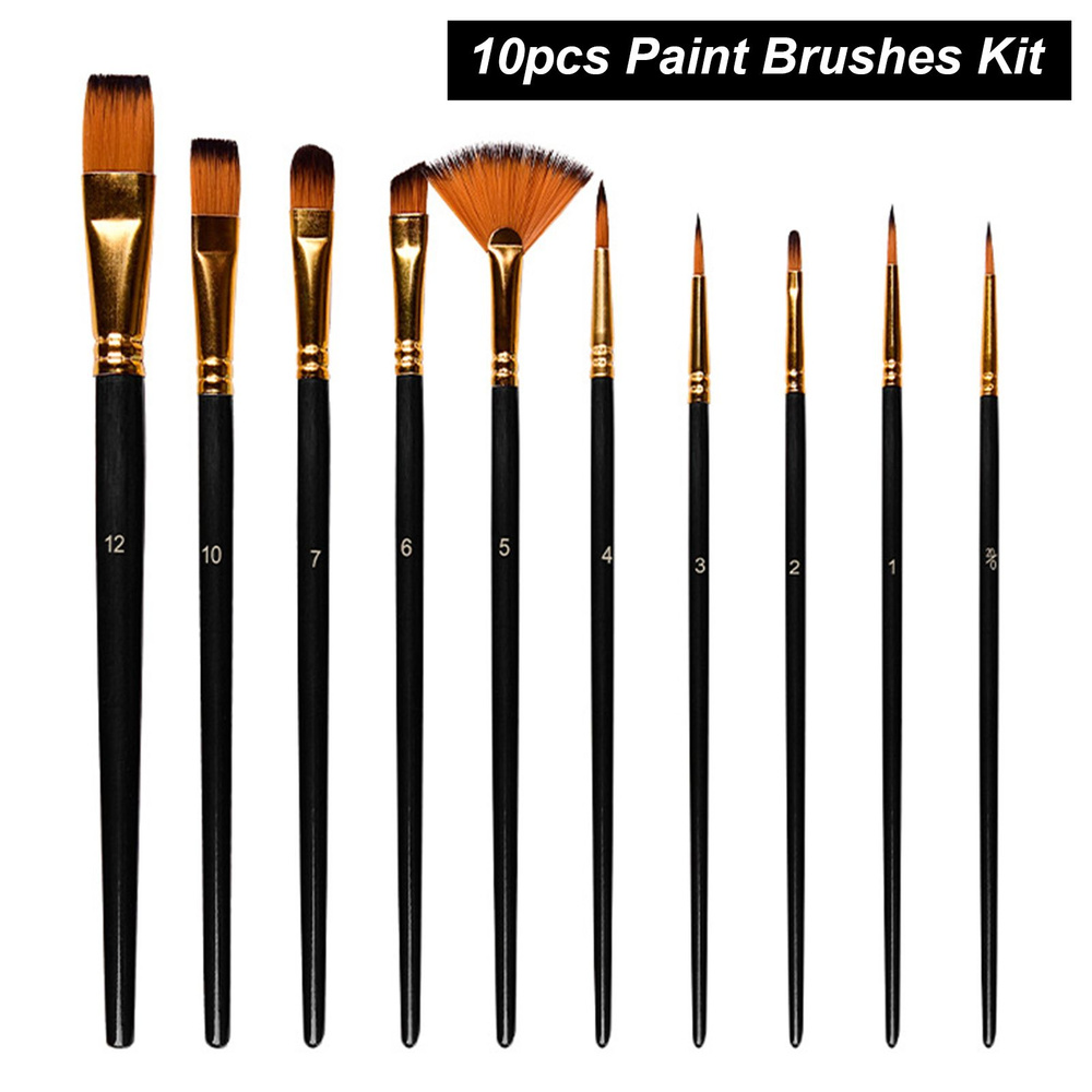 Набор кистей для рисования, 10 шт., набор художника, кисти нескольких ...