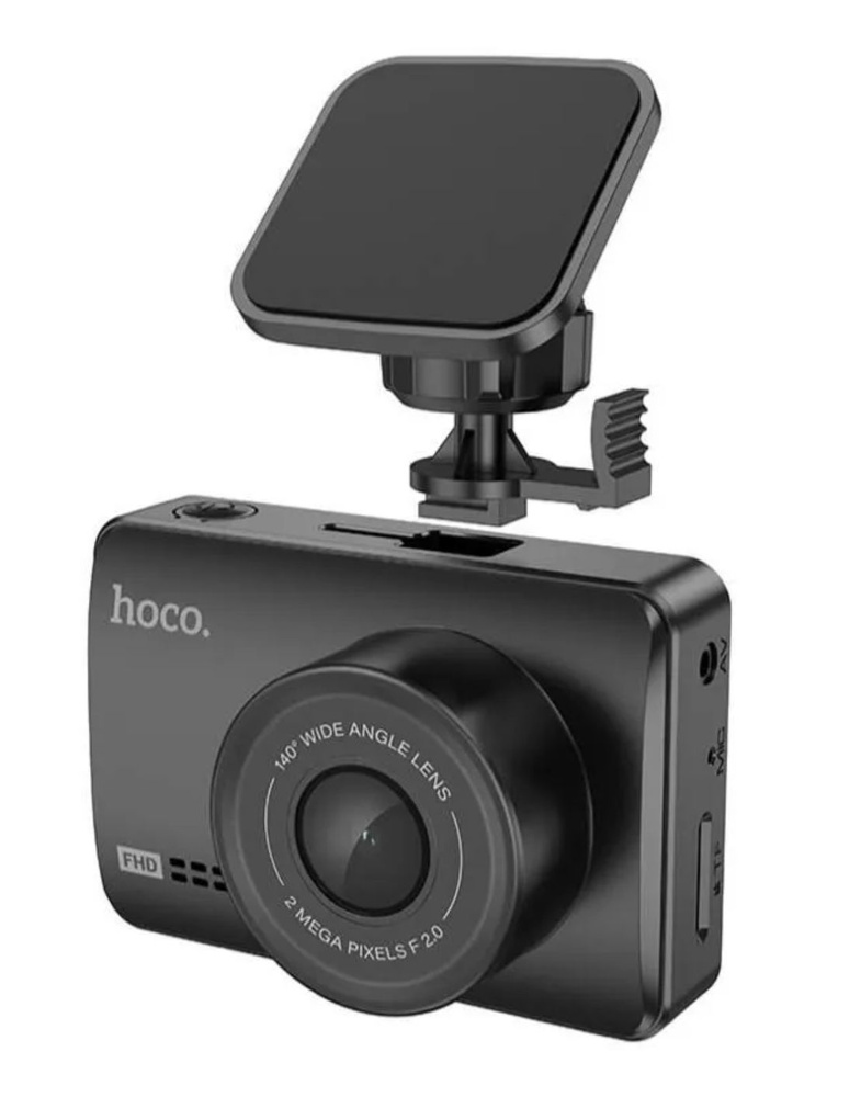 Видеорегистратор HOCO DV3 1080P/30fps, 2.45 Display + камера заднего, черный  #1