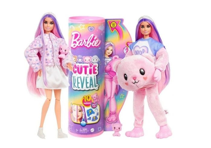 Кукла Барби Barbie Cutie Reveal HKR04, в костюме розового мишки ...