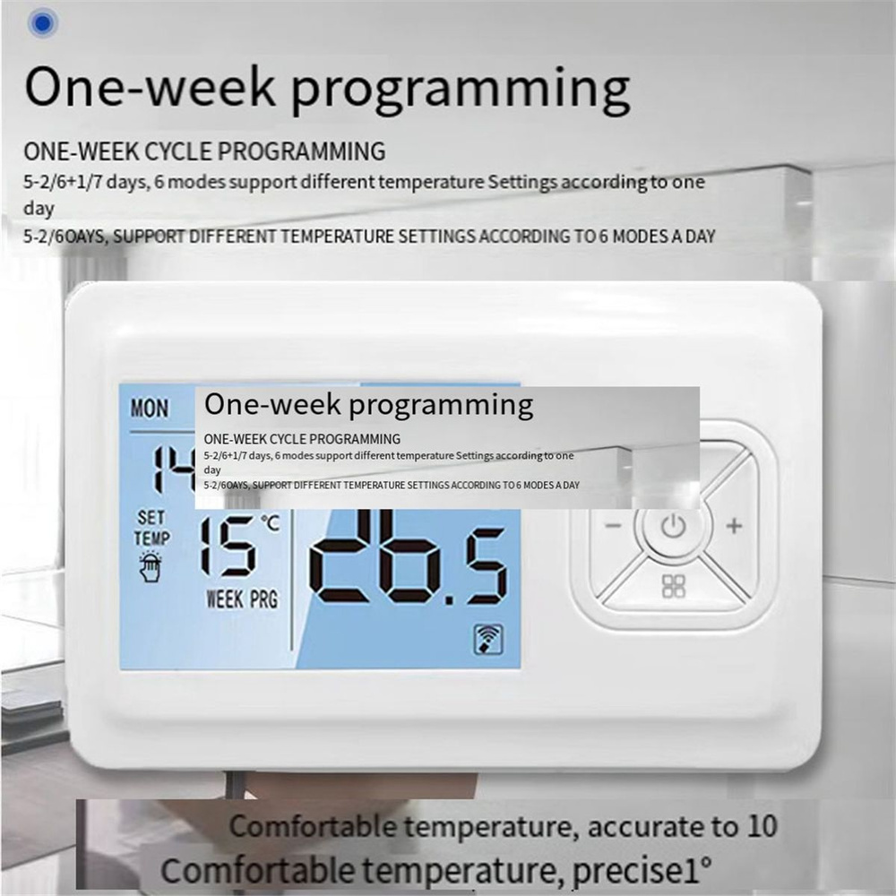 Tuya WiFi Smart Термостат Контроллер Беспроводная Программируемая ...