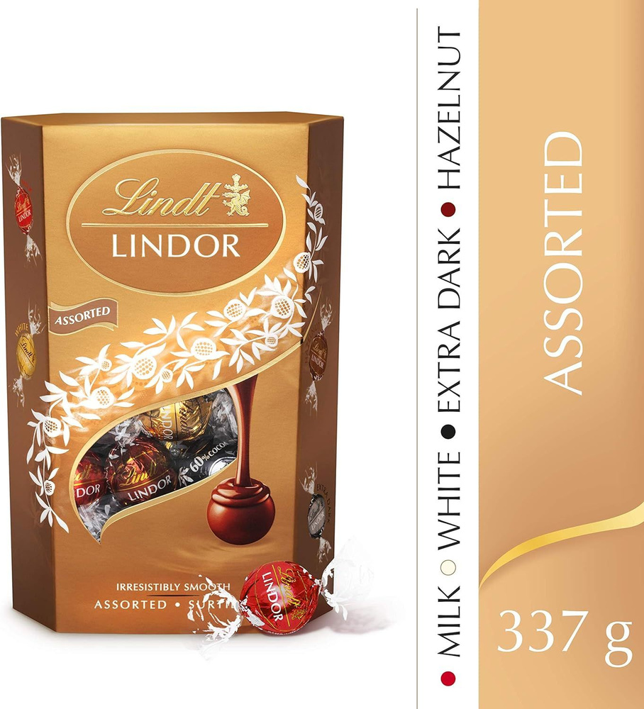 Шоколадные конфеты LINDT LINDOR Корнет Ассорти 337 гр #1