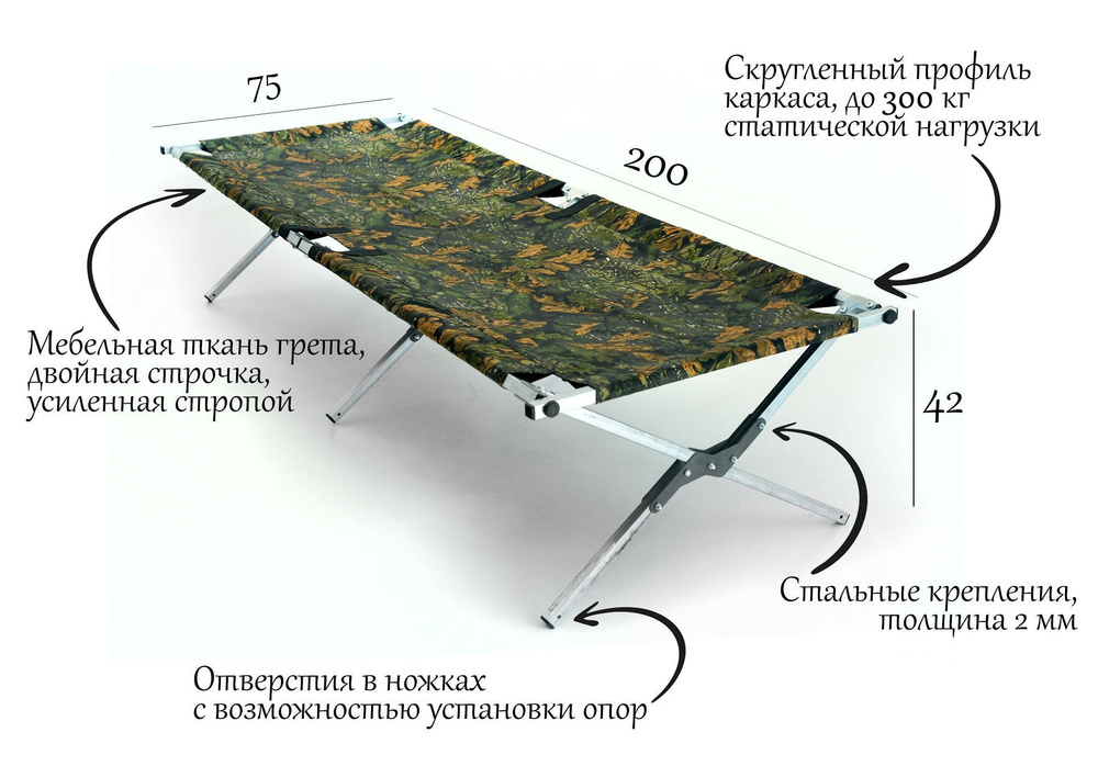 Раскладушка туристическая своими руками