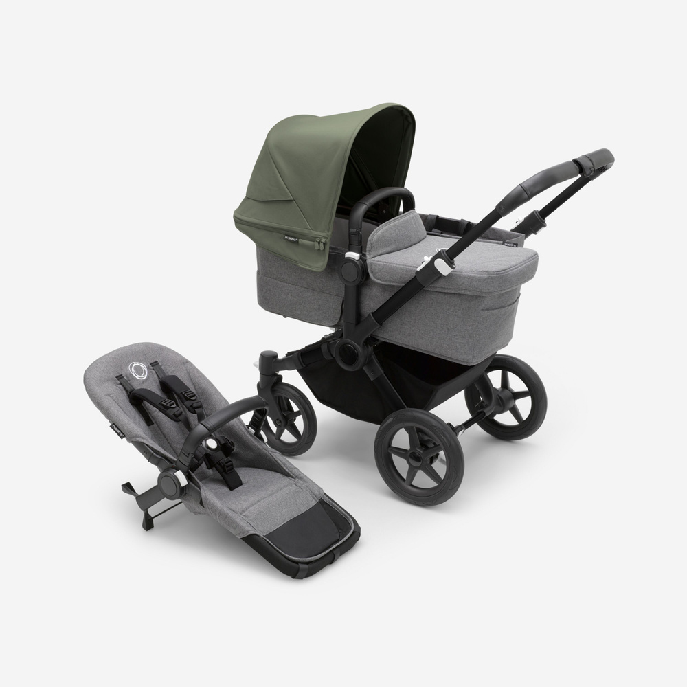 Коляска Bugaboo Donkey 5 Mono Forest green/grey melange/black #1