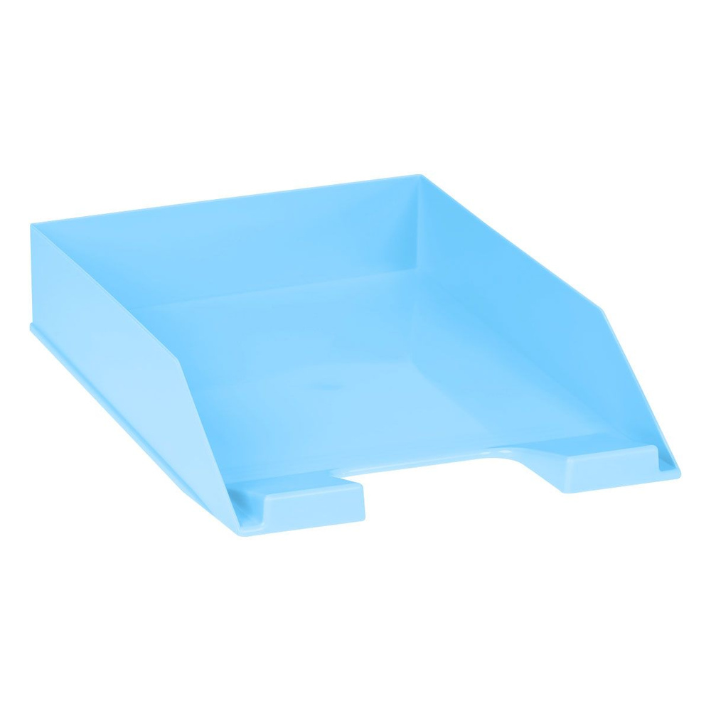 Лоток для бумаг горизонтальный СТАММ \"Фаворит\", голубой - купить с ...