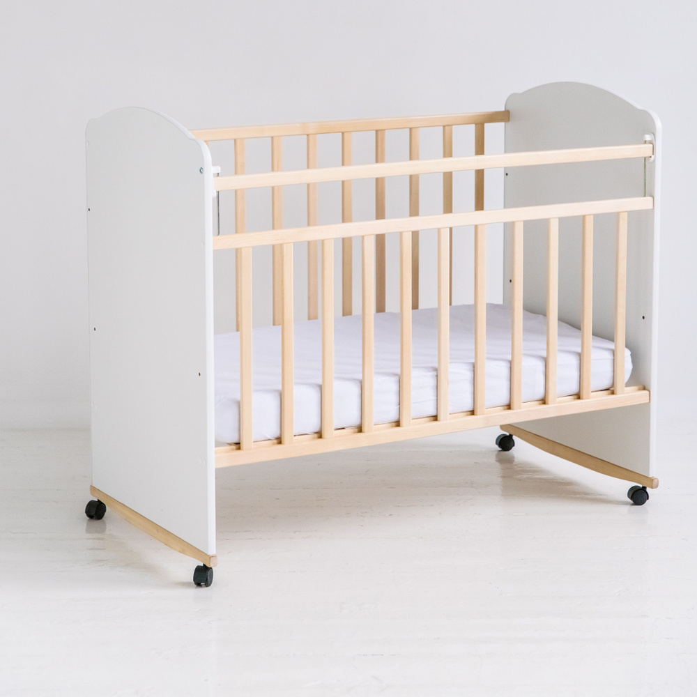 Кроватка для новорожденных 120х60 детская деревянная с матрасом  #1