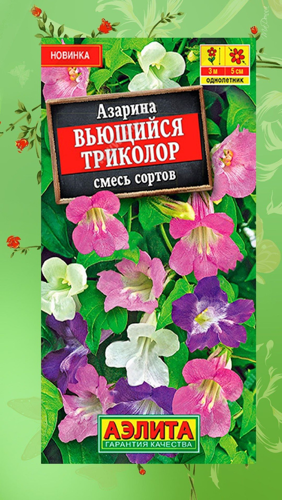 Азарина Вьющийся Триколор смесь сортов 5 семян/Аэлита #1