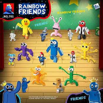 8pcs Rainbow Friends Cartoon Characters Freely assembled Block Sets Toys  for Kids Boys Gifts