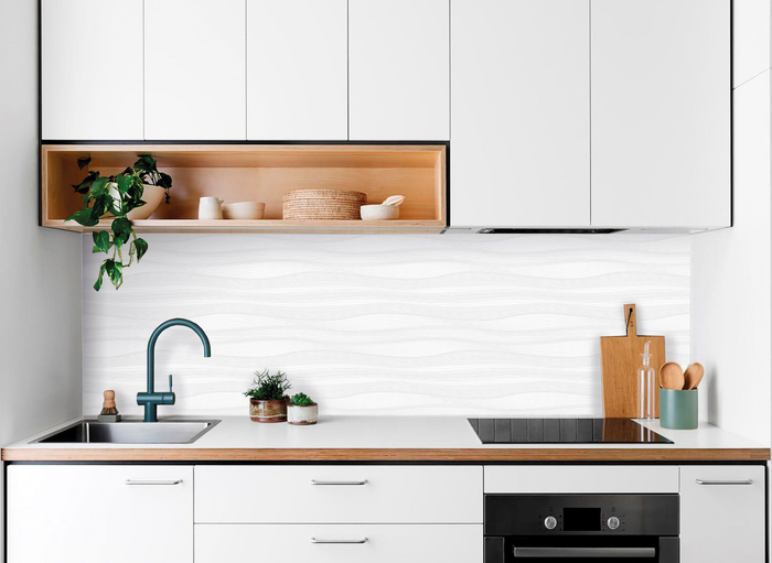 Фартук для кухни на стену, стеновая панель АБС Велла (600*3000*1,5мм ...