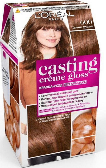 Краска для волос L'Oreal Paris Casting Creme Gloss 600 Темно-русый, 273 ...