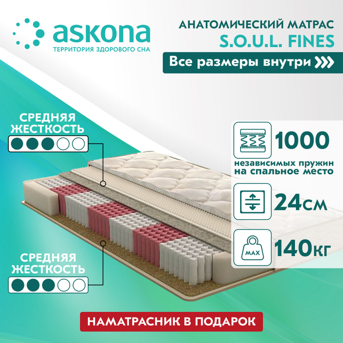 Матрас askona soul fines 160x200