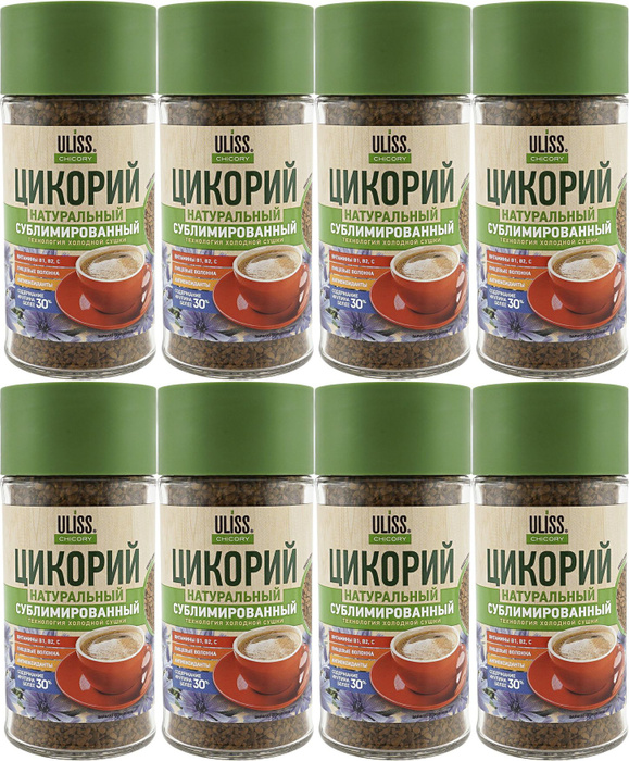 Цикорий Uliss Chicory натуральный сублимированный, комплект: 8 упаковок ...