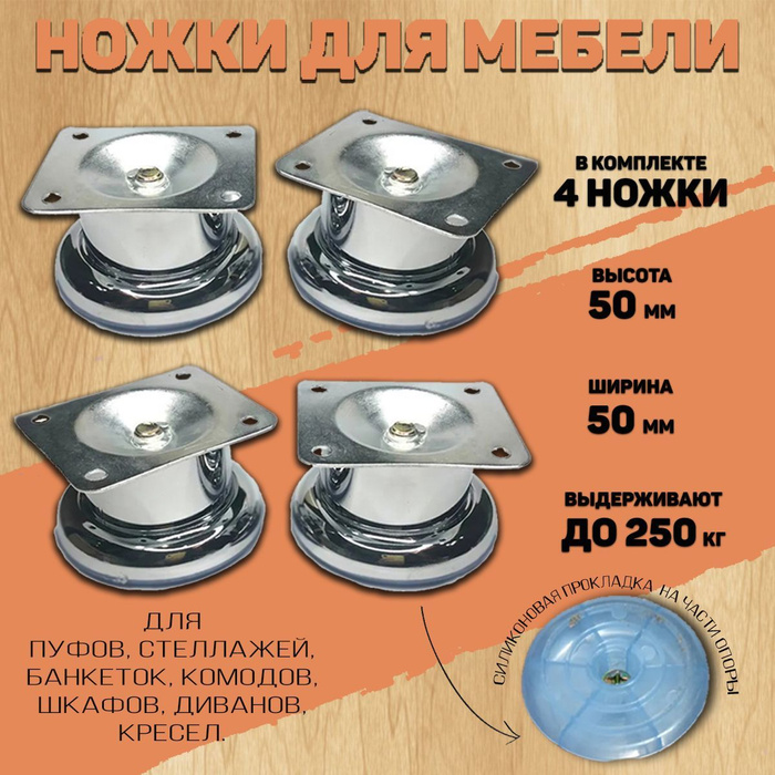 Хромированные ножки для тумбы