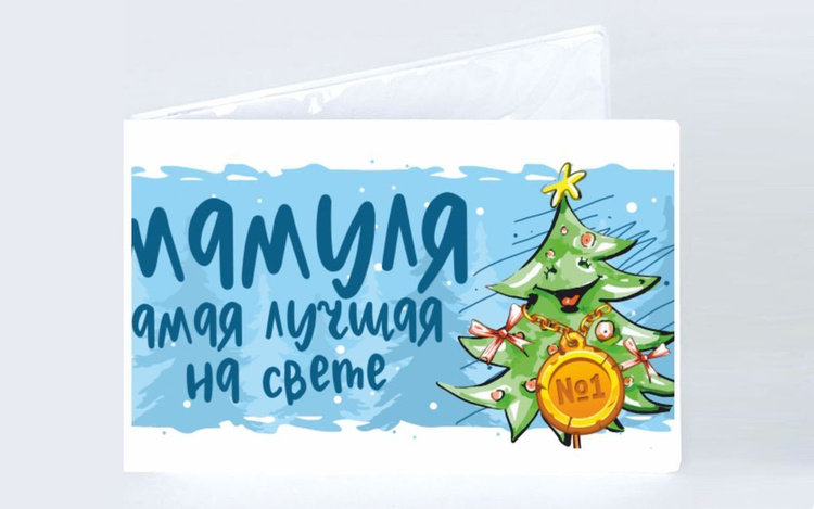 Обложка на зачетную книжку Новый год №36 - купить с доставкой по ...