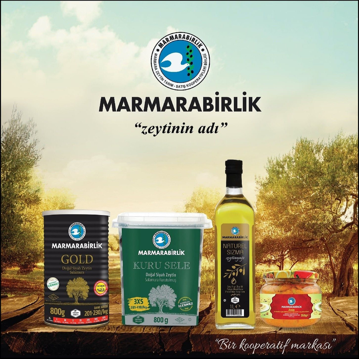 Натуральные оливки MARMARABIRLIK