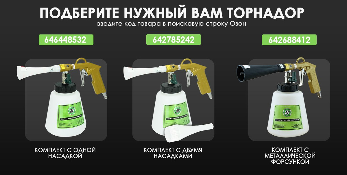 Торнадор аппарат для химчистки салона авто 1л / Распылитель ...