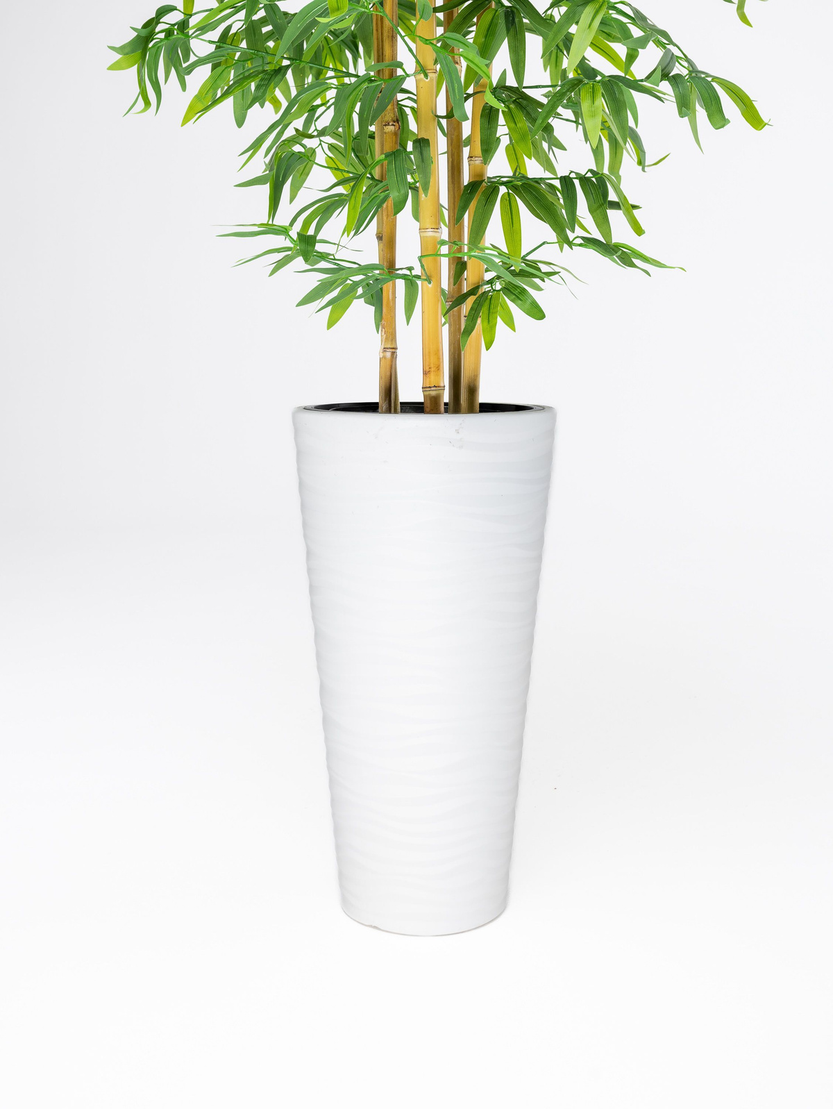 Купить Искусственный бамбук в белом кашпо для декора интерьера, 160 см ...