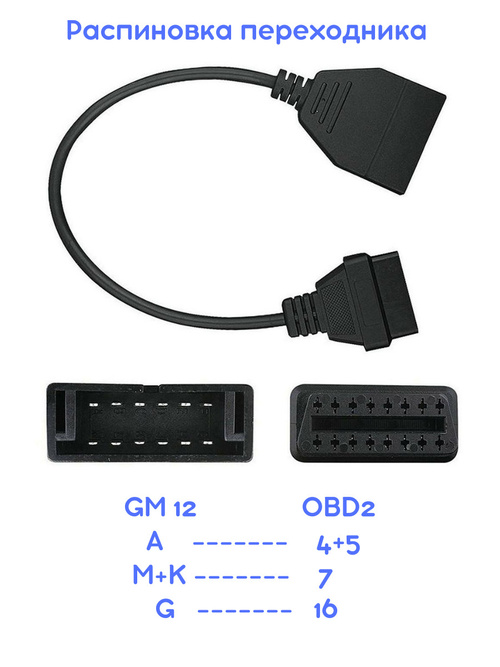 Кабель OBD2 16-pin мама сплиттер