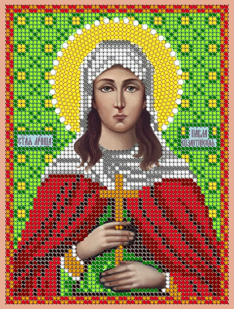 Схема для вышивки бисером (без бисера) Светлица "Св. Павла", 12х16 см, габардин, 12x16 см