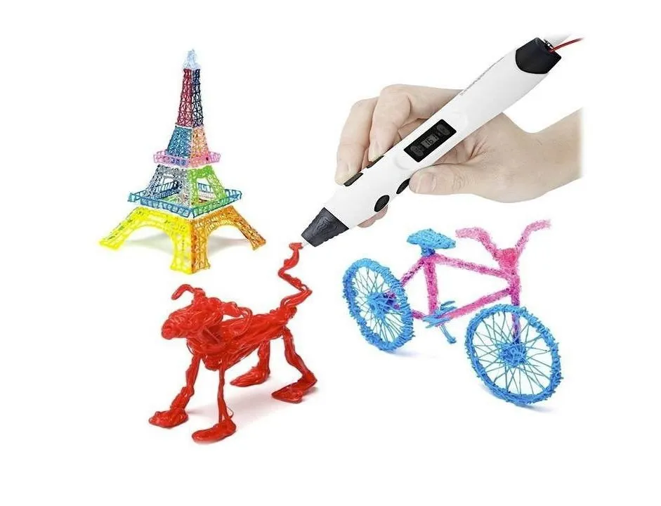 3Д ручка 3D PEN 6 с трафаретами /коврик / цветной пластик /3д шаблоны, вариант, фото 3