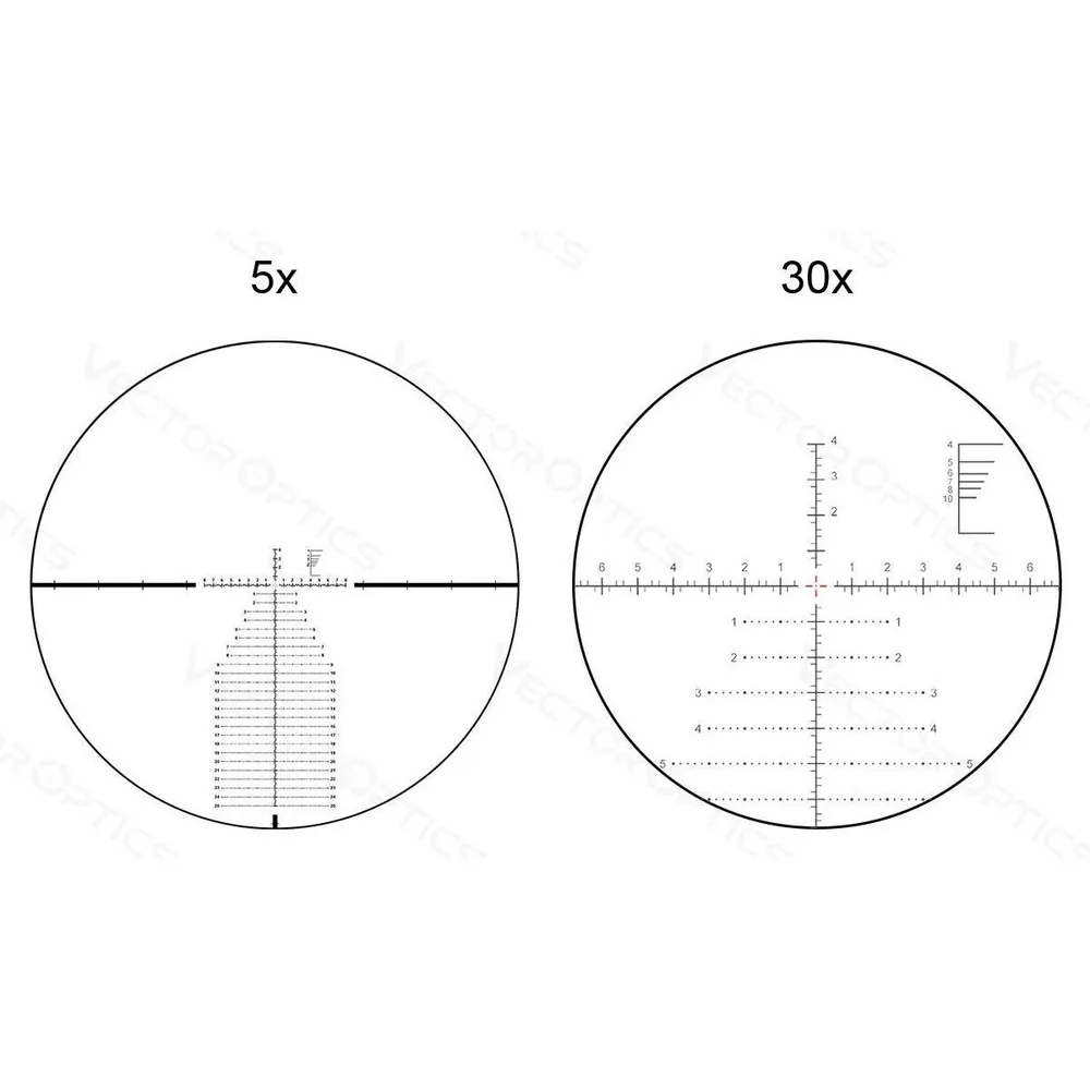 Оптический прицел Vector Optics Continental 5-30x56 Ranging FFP, сетка VEC-MBR Mil, 34 мм, азотозаполненный, с подсветкой (SCFF-41P), 530x56, фото 4