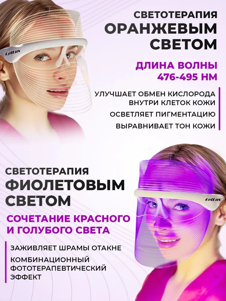 GETLUX Светодиодная маска для лица LED Mask the light of youth, вариант, фото 6