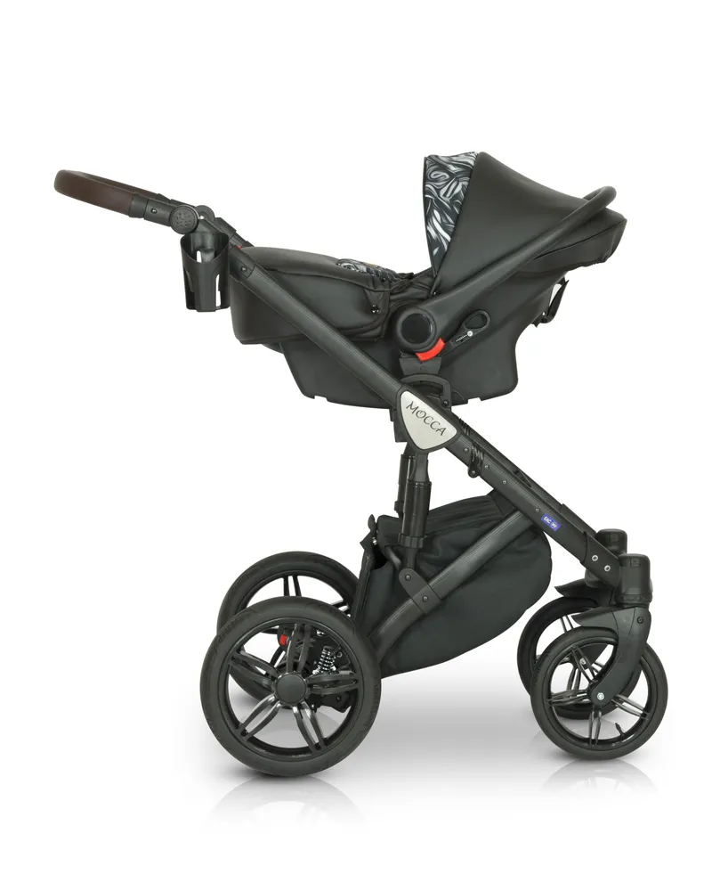Коляска 3 в 1 Verdi Mocca Фиолетовый с узором Color 09, фиолетовый, фото 4