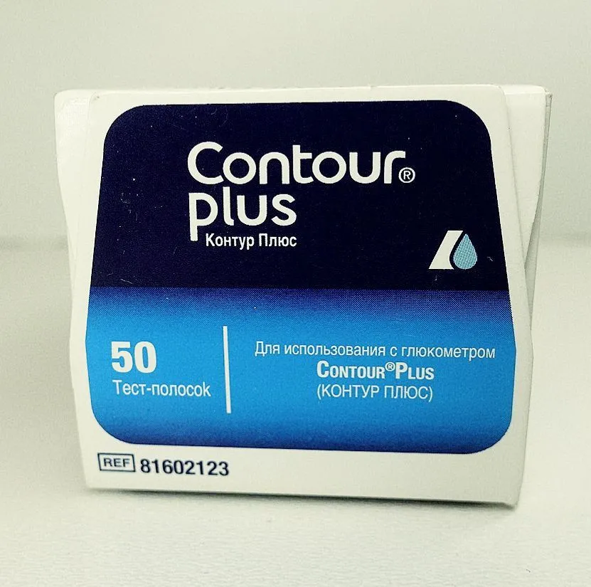 Тест полоски №50 Контур Плюс (Contour Plus), в упаковке 50 шт., 50 шт, фото 2
