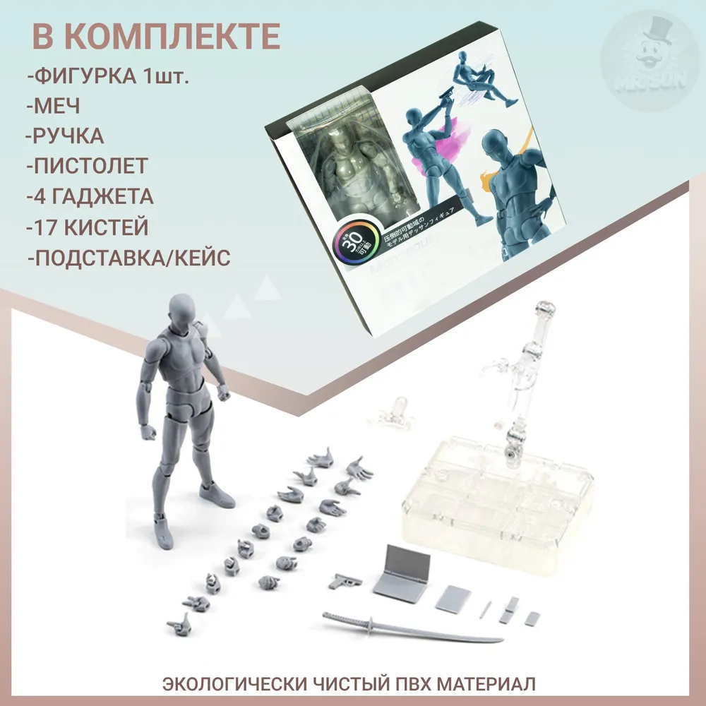 Подвижная фигурка манекен человека, вариант, фото 2