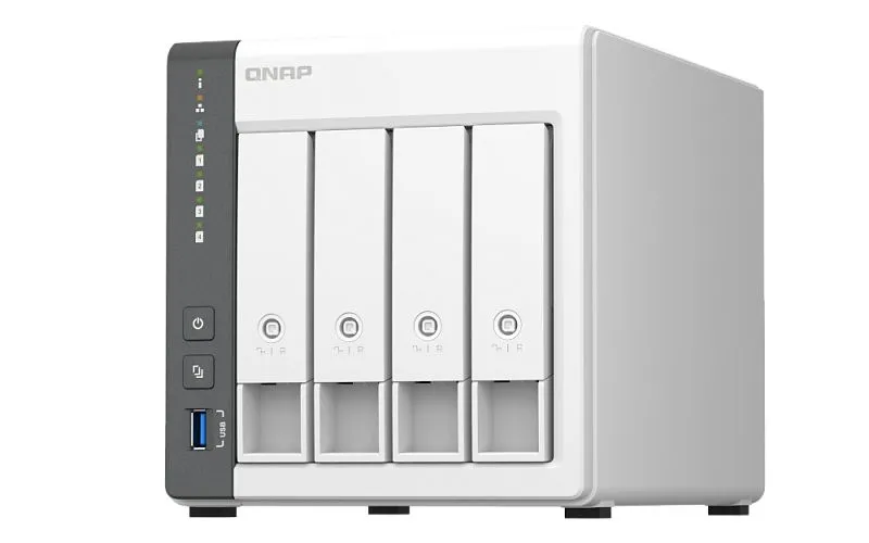 Сетевое хранилище без дисков/ channel QNAP D4 NAS 4 HDD trays.ARM 4-core Cortex-A55 2.0GHz, RAM 4 GB (max), 1x2.5GbE, 1x1GbE, 2xUSB 2.0 port,1xUSB 3.2 Gen 1, 4 ГБ, фото 4