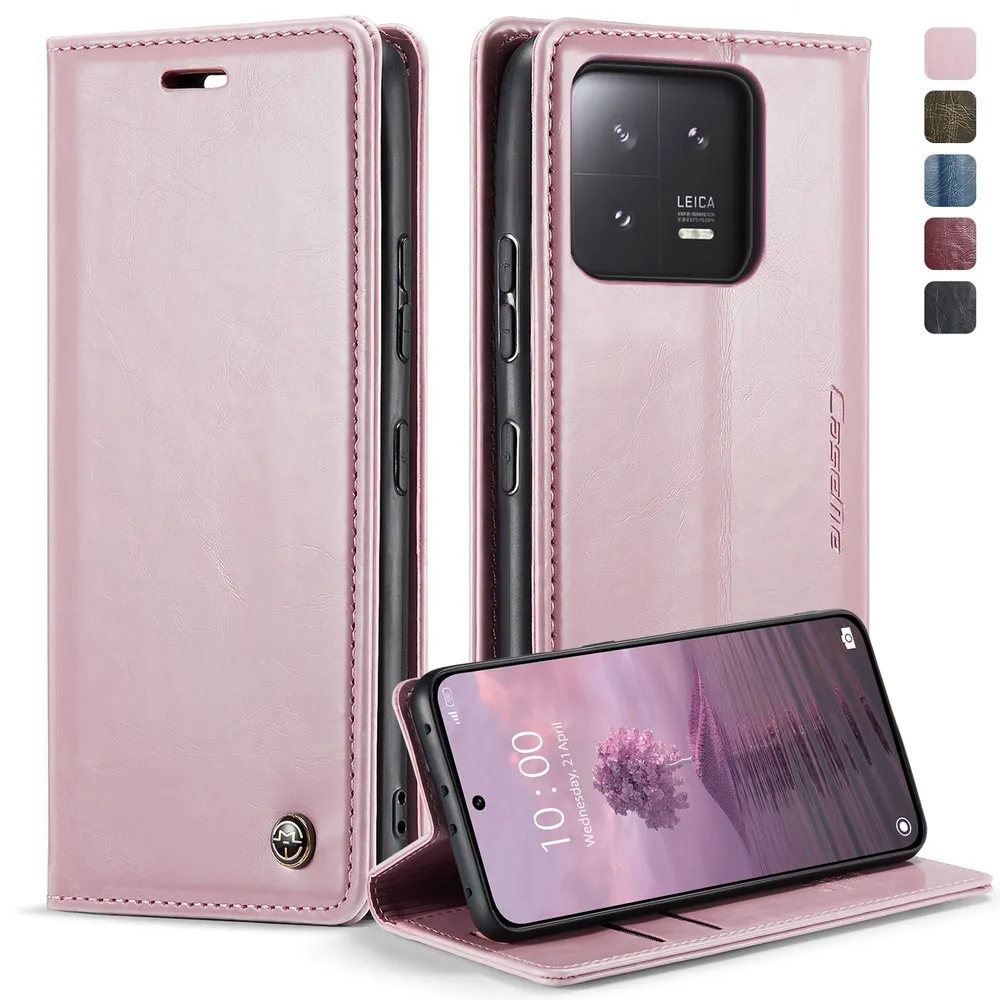 Caseme Кожаный книжка чехол для Xiaomi Mi 13 Pro Mi13Pro / сяоми 13 Про с визитницей из экокожи, вариант