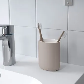 EKOLN Держатель для зубных щёток бежевый, IKEA, бежевый, фото 2