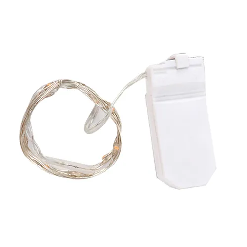 Гирлянда светодиодная, серебристый медный провод, с батарейным блоком, для подарков, свадьбы, декора