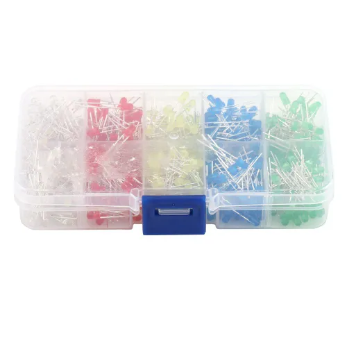 Коробка светодиодов 3мм, 500 шт, 5 цветов, для электронных проектов и ремонта