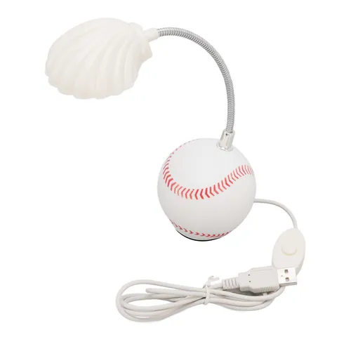Настольная лампа LED, в форме бейсбольной базы/ракушки, мягкий свет, портативная, USB, миниатюрная,